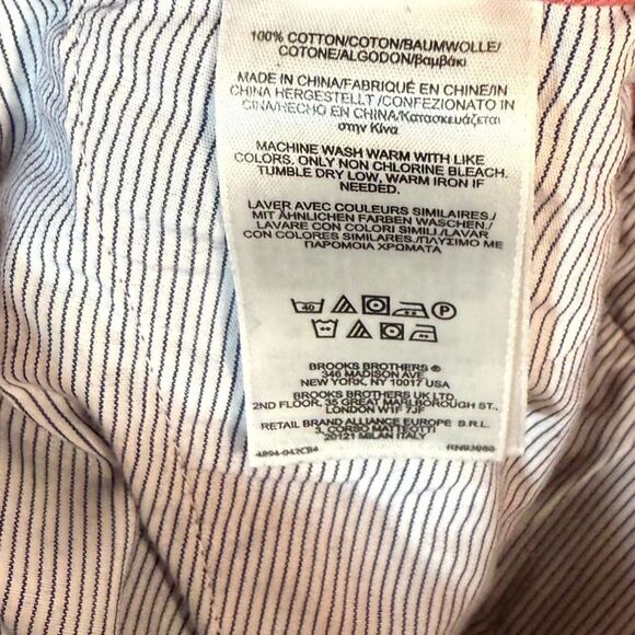 Brooks Brothers "346" 100% Cotton Light Red Khaki Pants Mens Size W35 / L32 - Picture 9 of 12